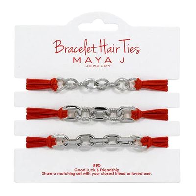 Red Elastic Bracelet Hair Ties
