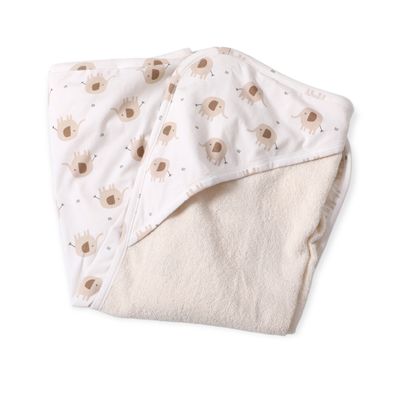 Hooded Baby Towel -  Elephant (Organic Cotton)