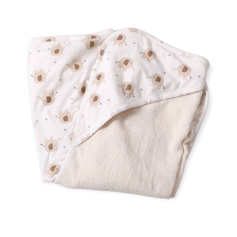 Hooded Baby Towel -  Elephant (Organic Cotton)