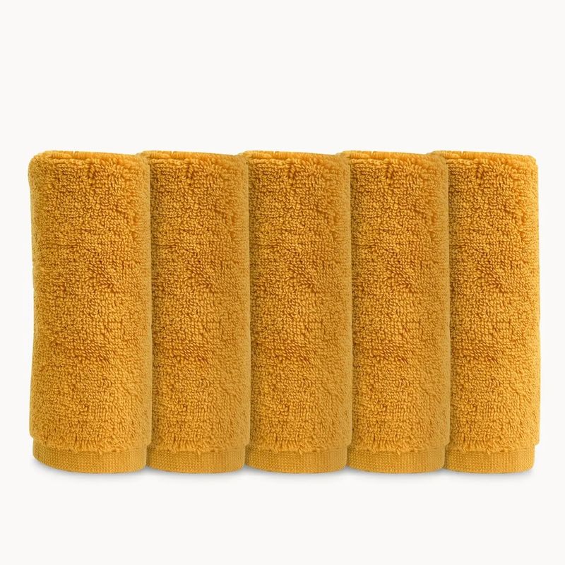 Organic Cotton Baby Washcloths in Ochre