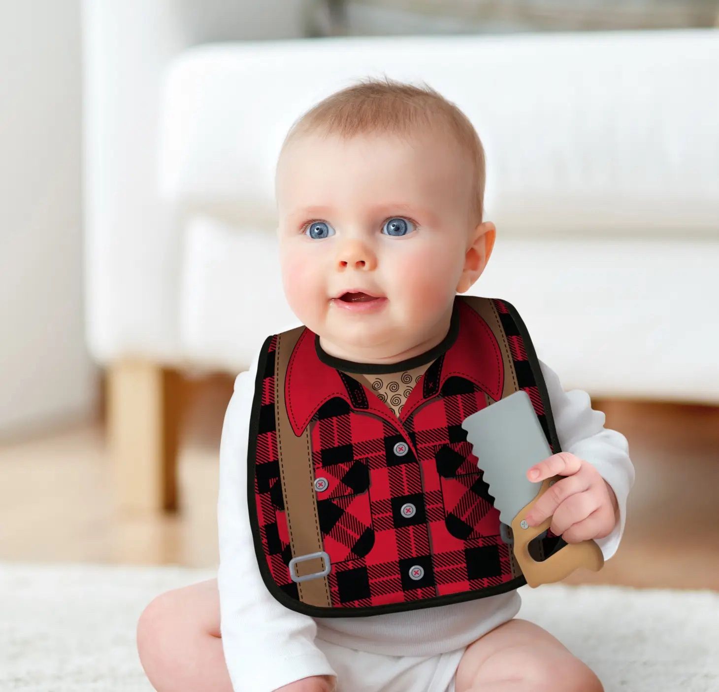 Bib &amp; Teether Set | Lumberjack
