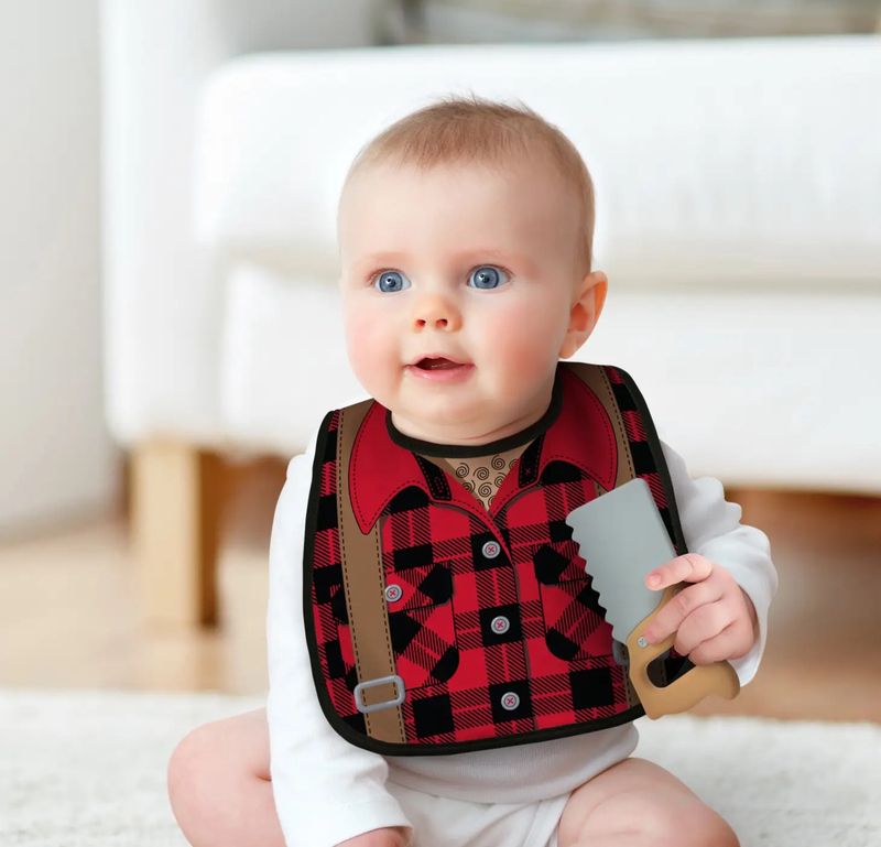 Bib &amp; Teether Set | Lumberjack