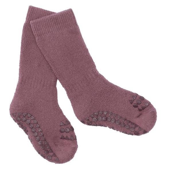Non-Slip Cotton Socks | Misty Plum