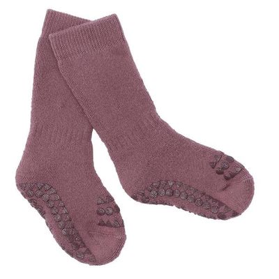 Non-Slip Cotton Socks | Misty Plum