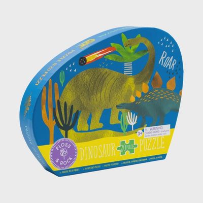 Dino 20pc &quot;Dinosaur&quot; Shaped Jigsaw with Shaped Box