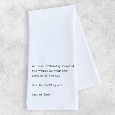 Tea Towel | Mom Is Clocking Out