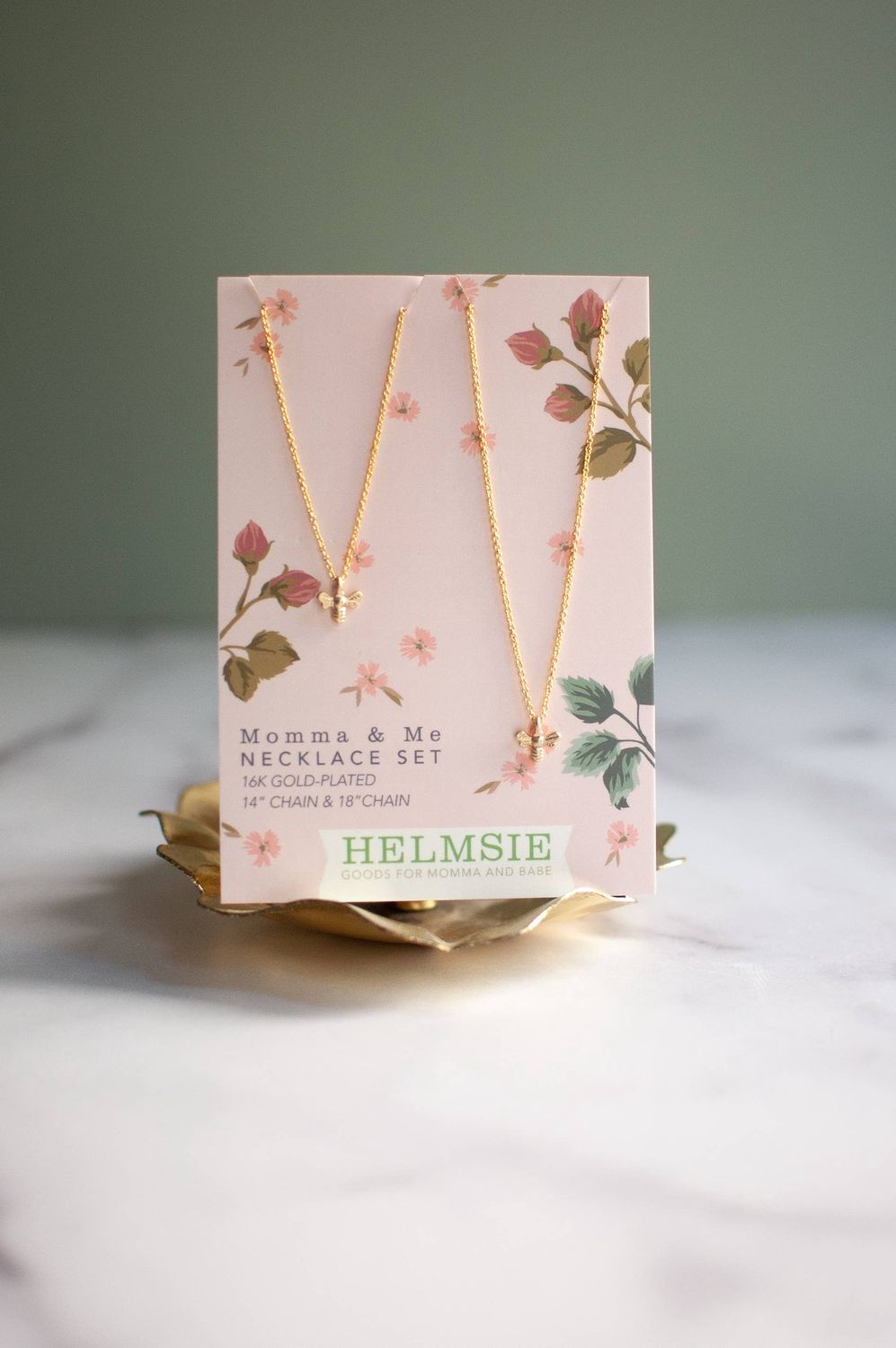 Momma + Me Bee Necklace Set