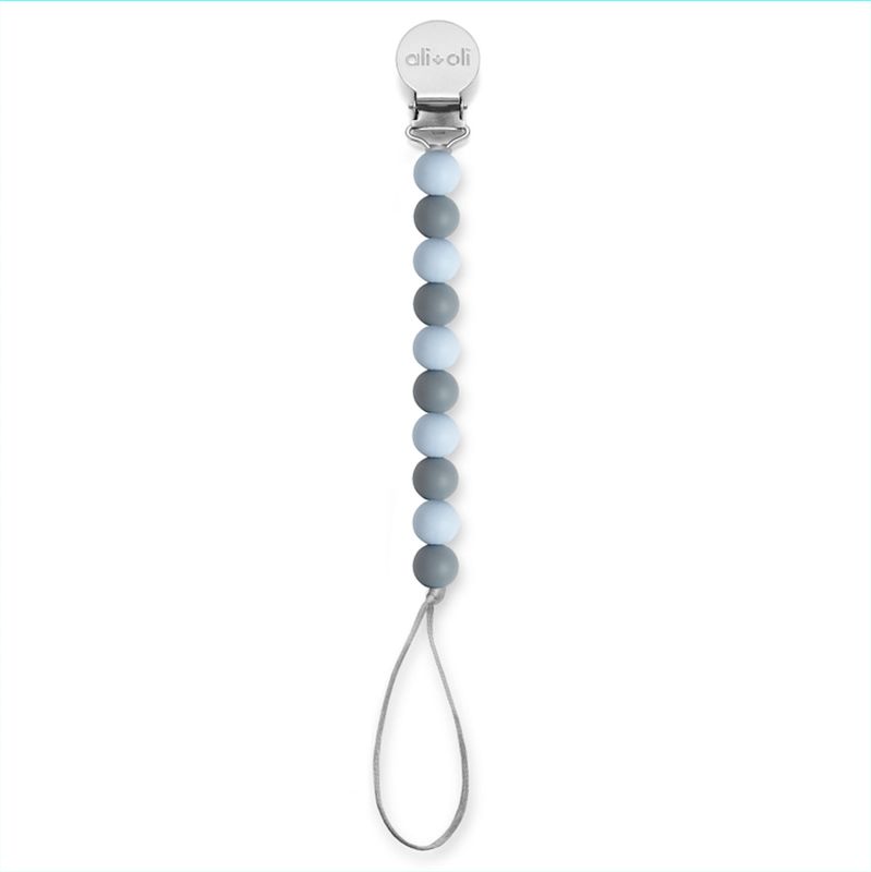 Pacifier Clip Isa | Iron-Blue