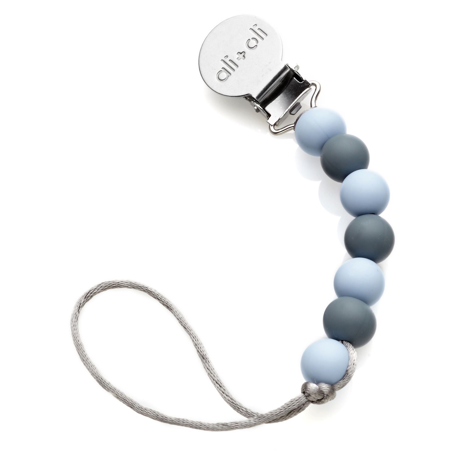 Pacifier Clip Isa | Iron-Blue