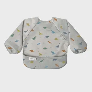 Mess-proof Full Sleeve Bib | DINO Grey