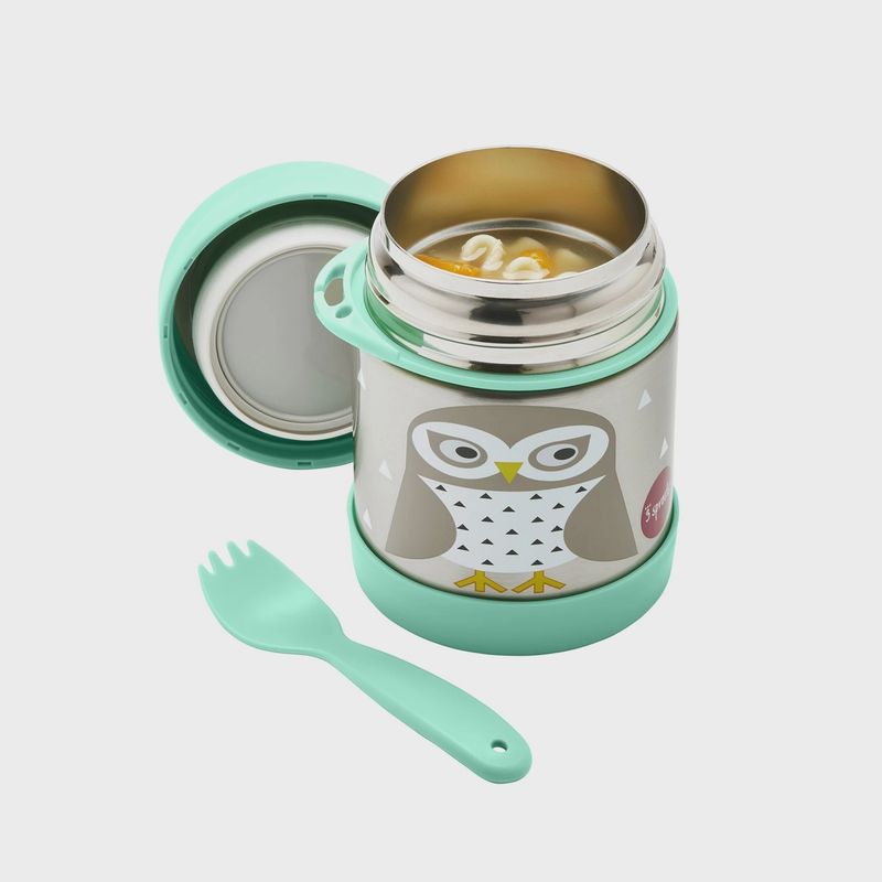 Owl Stainless Steel Food Jar