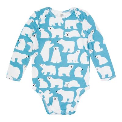 Organic Long Sleeve Bodysuit | Polar Bear