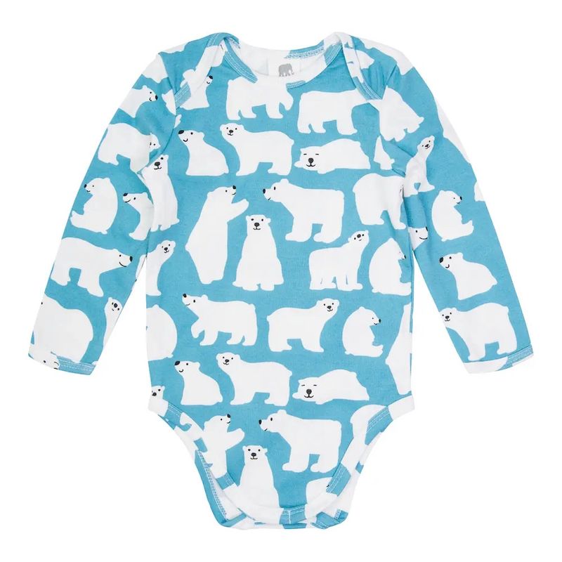Organic Long Sleeve Bodysuit | Polar Bear