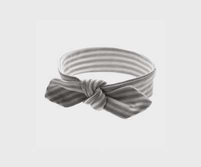 Gray Stripe | Bow Headband