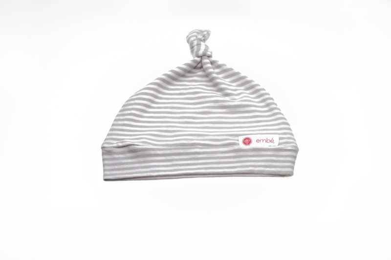Gray Stripe | Top Knot Hat
