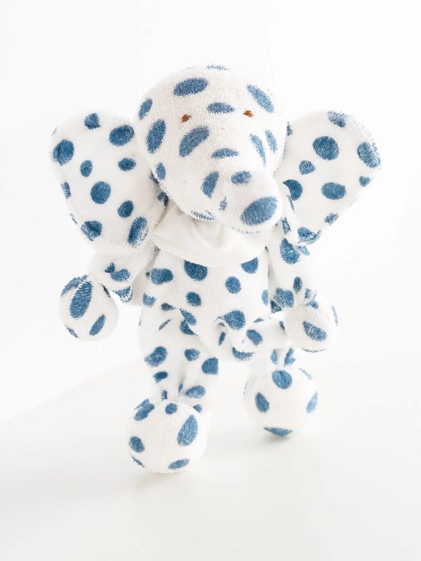 Ziggy the Organic Elephant Lovey - Polka Dot