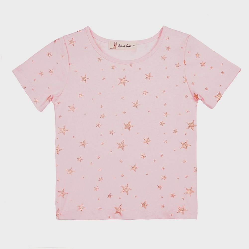Pink Gold Star Tee