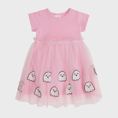 Ghost Sequin Short Sleeve Tutu Dress