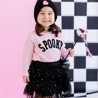 Spooky Patch Sweatshirt | Pink