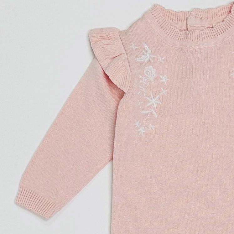 Milan Floral Knit Baby Jumpsuit