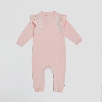 Milan Floral Knit Baby Jumpsuit
