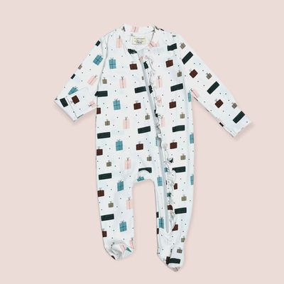 Presents Zipper Footie Romper