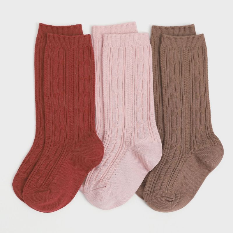Sequoia Cable Knit Knee High Sock 3pk