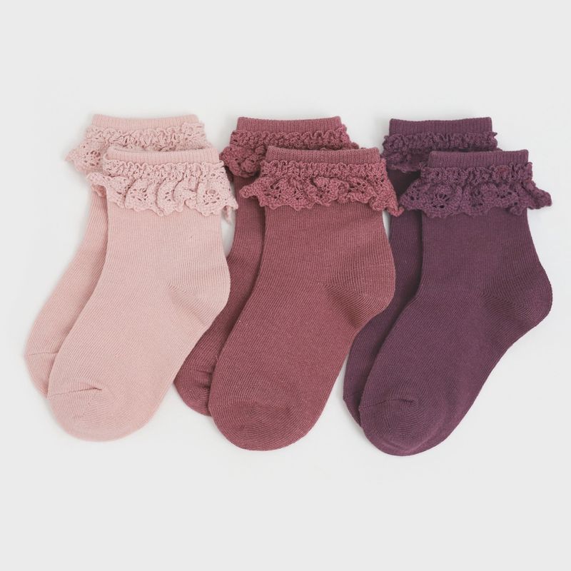 Sugar Plum Lace Midi Sock - 3pk