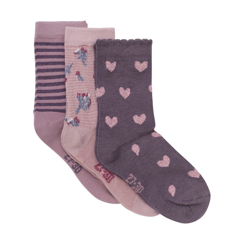 3-Pack Socks | Black Plum