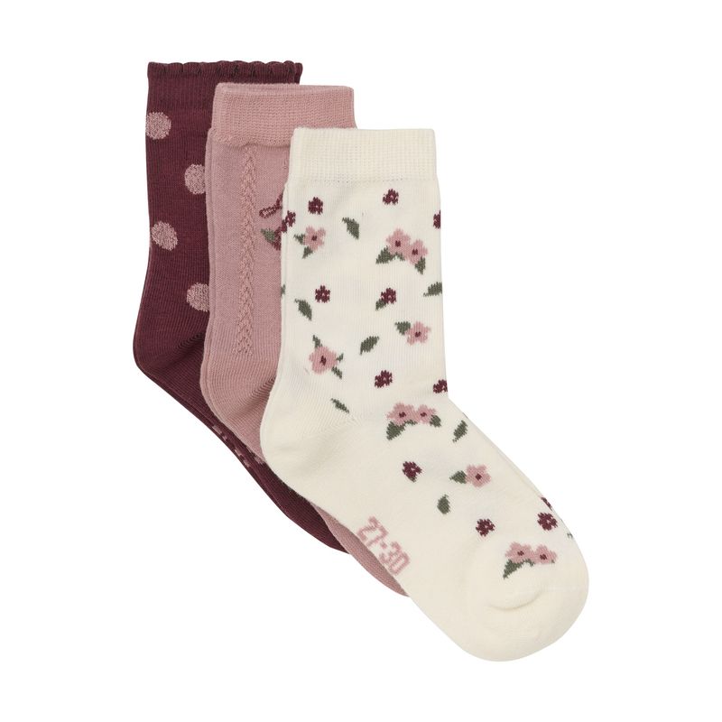 3 Pack Socks | Dusty Rose