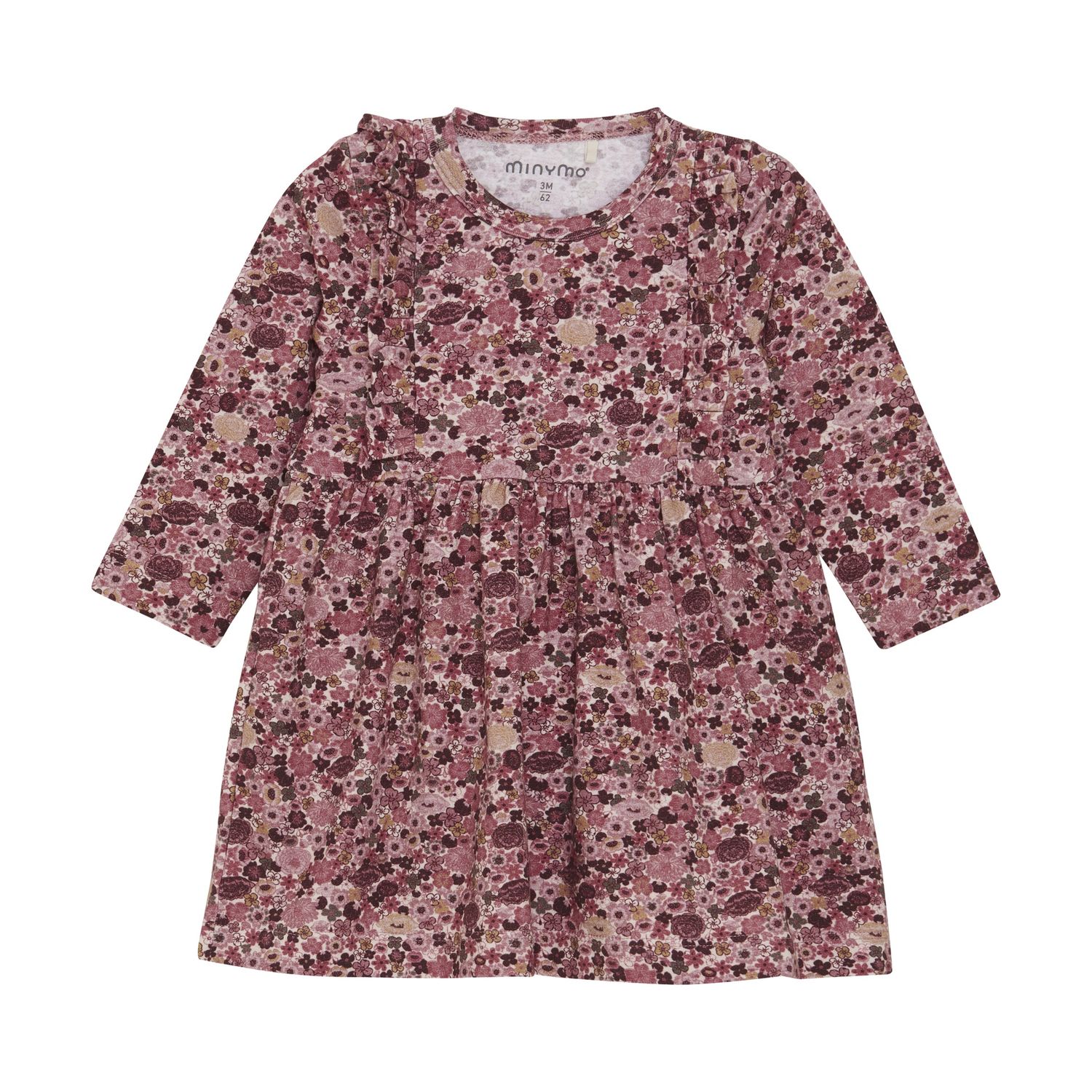 Floral Long Sleeve Dress | Dusty Rose