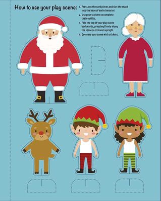 Santa &amp; Friends: Dress-Up Sticker Book