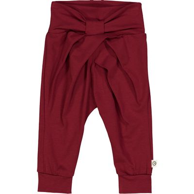 Cozy Bow Pants | Cabernet