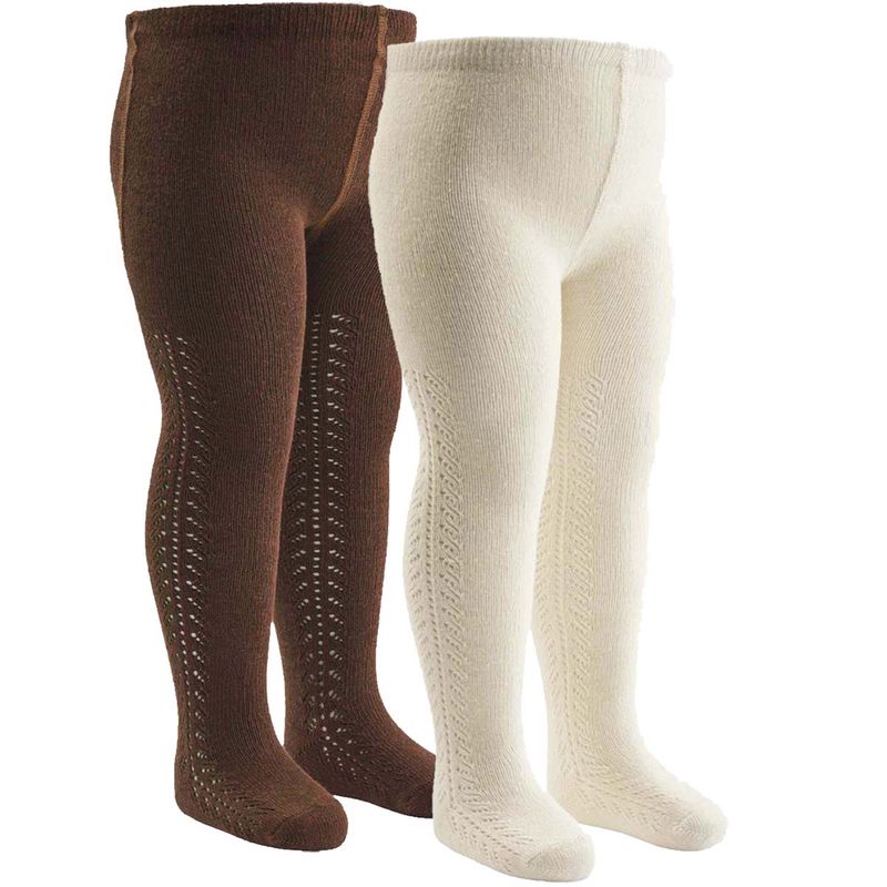 Lace Tights 2-pk | Bark+Balsam Cream