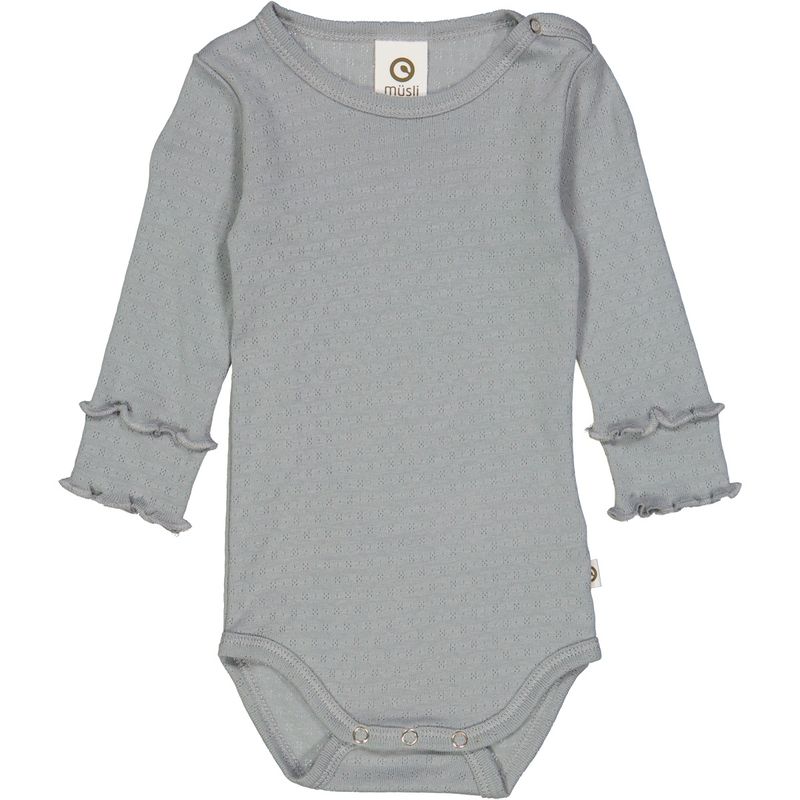 Pointelle LS Bodysuit | Jasmin Blue