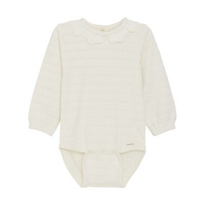 Jacquard LS Bodysuit | Eggnog