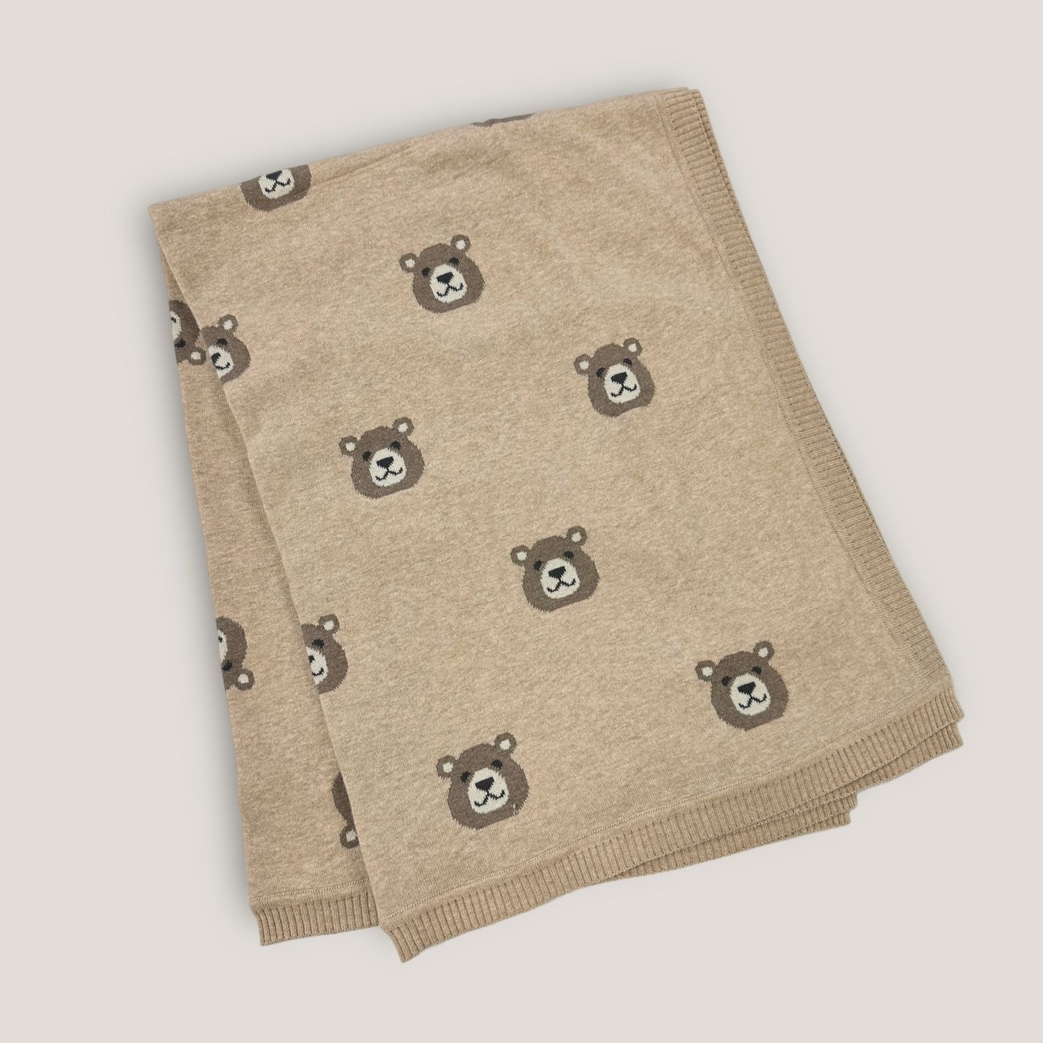 Knit Bear Blanket - Organic Cotton