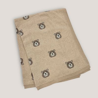 Knit Bear Blanket - Organic Cotton