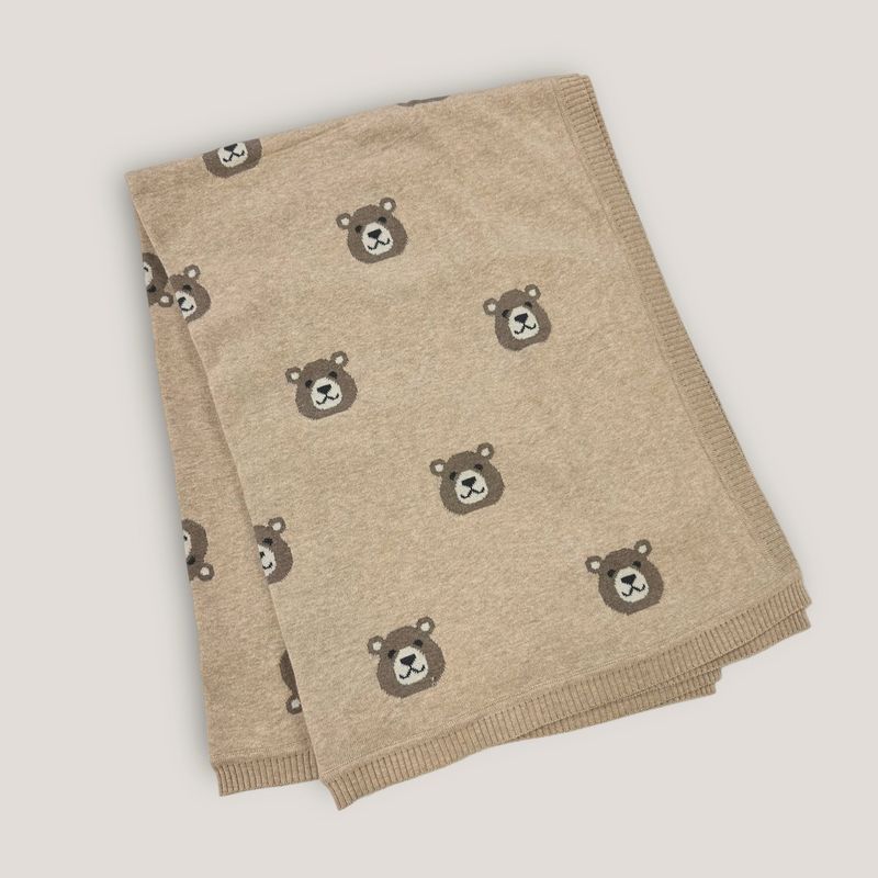 Knit Bear Blanket - Organic Cotton