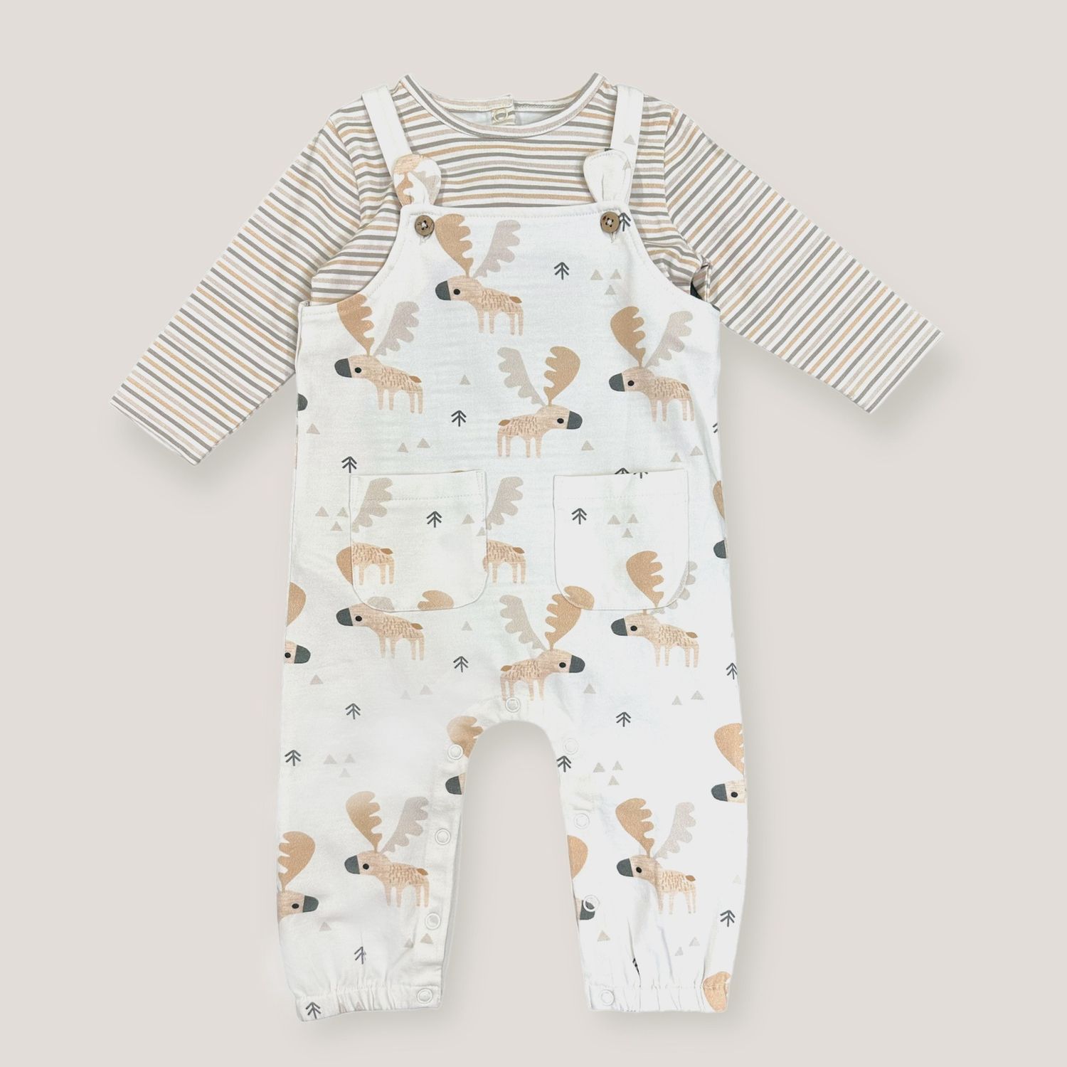 Moose Overall + Bodysuit Set