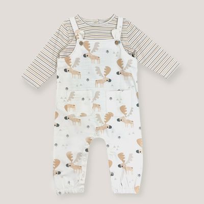 Moose Overall + Bodysuit Set