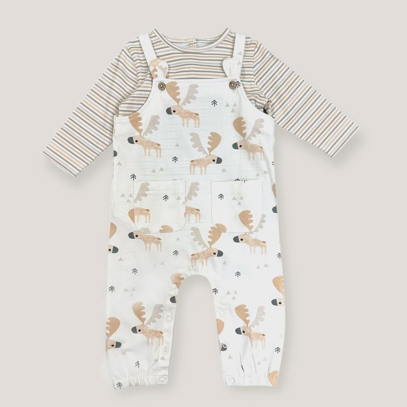 Moose Overall + Bodysuit Set