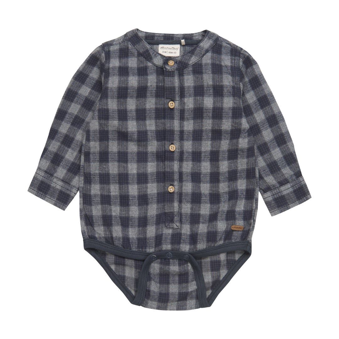 Bodysuit LS | Collegiate Blue Check