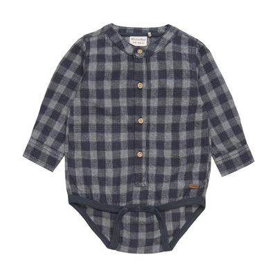 Bodysuit LS | Collegiate Blue Check