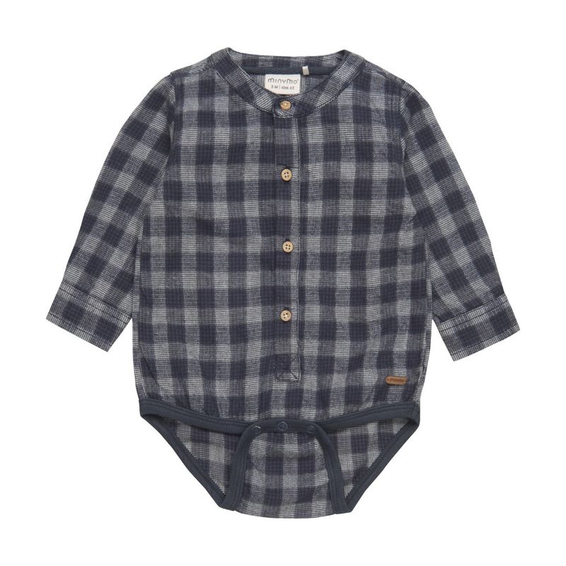 Bodysuit LS | Collegiate Blue Check