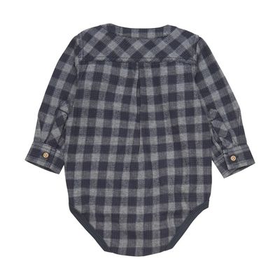 Bodysuit LS | Collegiate Blue Check
