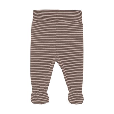 Stripe Pant w/ Feet | Deep Taupe