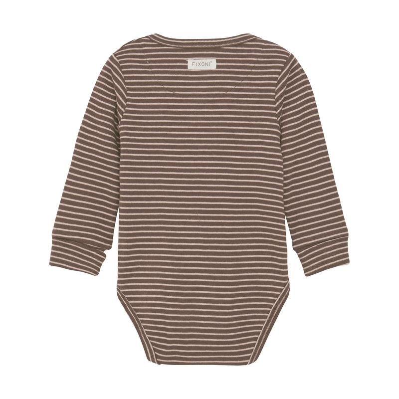 Stripe Wrap Bodysuit | Deep Taupe