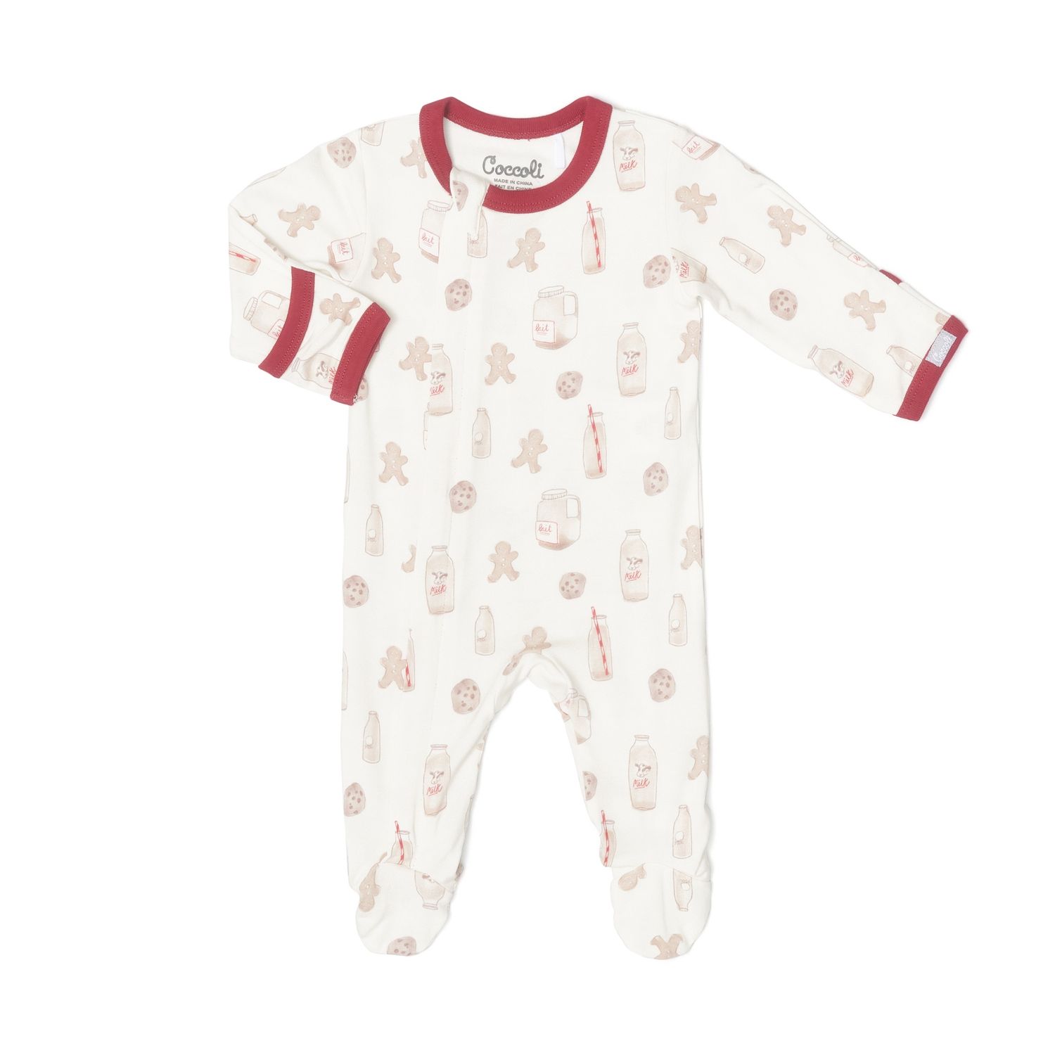 Milk + Cookies Zipper Footie