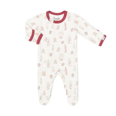 Milk + Cookies Zipper Footie